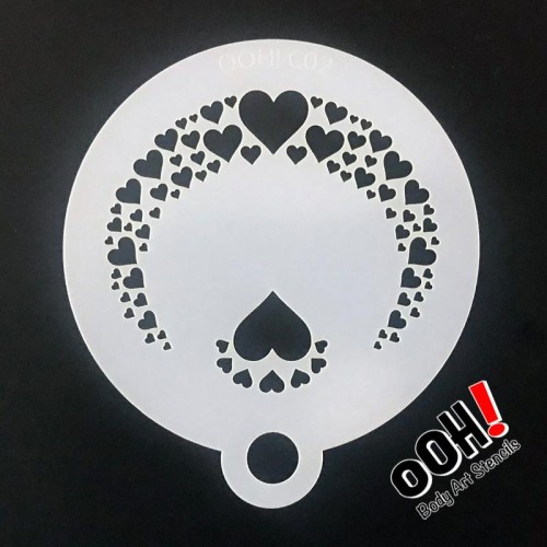 Ooh Body Art Stencil Flip Heart (Heart Flips C02)